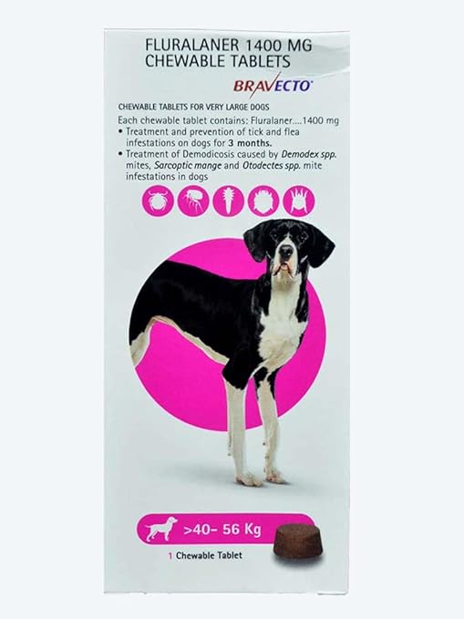 Bravecto Chewable Tablet >40-56Kg 1400Mg