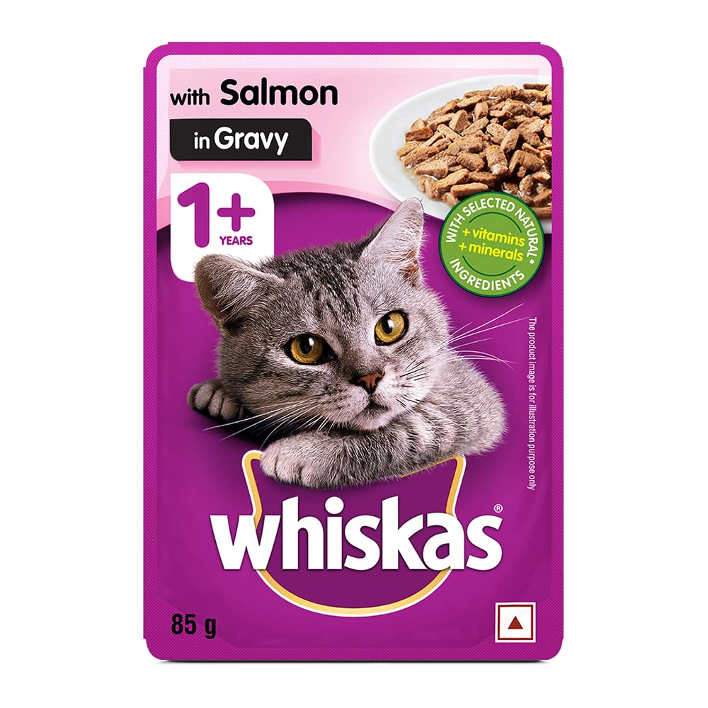 Whiskas Adult Salmon In Gravy 85G