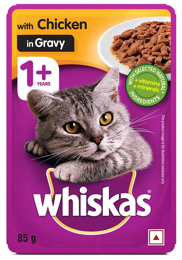 Whiskas adult chicken in gravy 85g