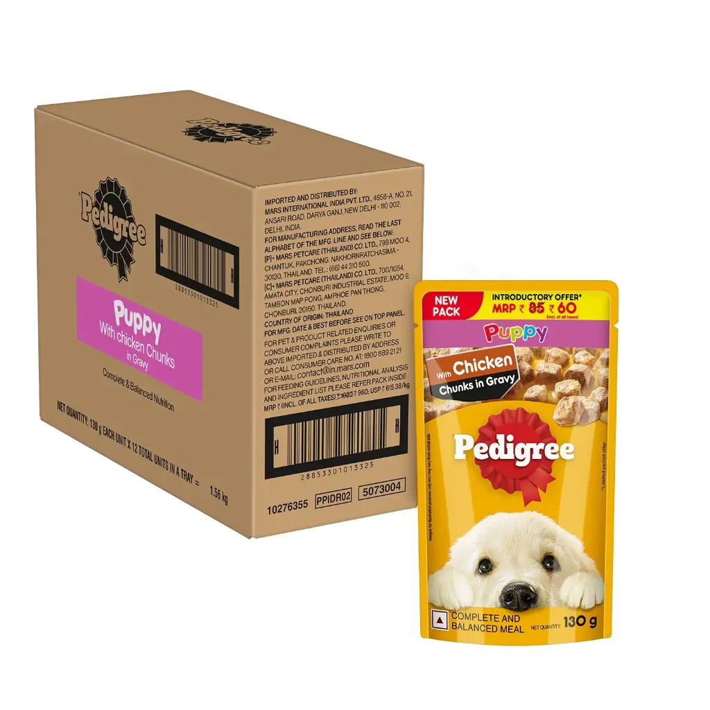 Pedigree Puppy Chicken Chunks Gravy 130g