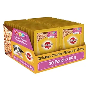 Pedigree Puppy Chicken Chunks Gravy BOX 30nos